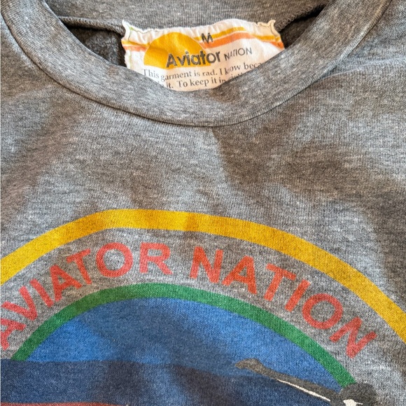 Aviator Nation Relaxed Crew - Heather Grey - Picture 4 of 6